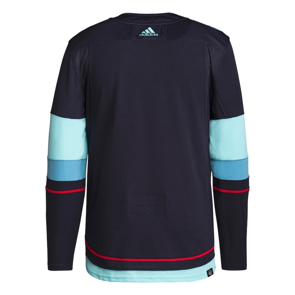 Men's Seattle Kraken adidas Navy Home Authentic Primegreen Jersey - Picture 3 of 3